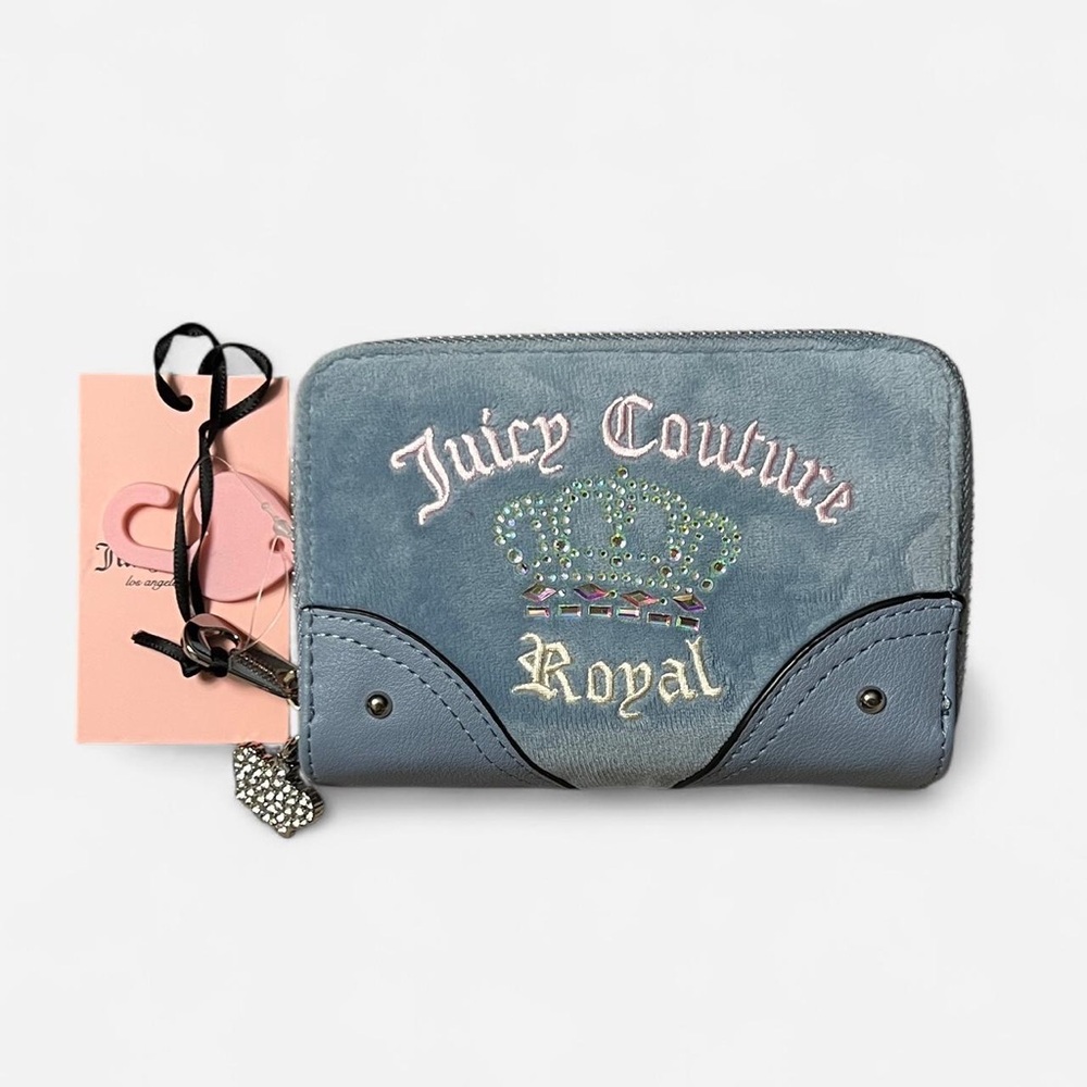 Juicy Couture Gray Wallet with Embellished Crown